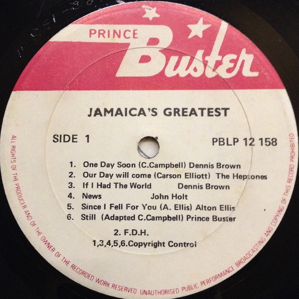 label - Various Artists - Jamaica's Greatest