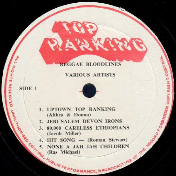 label - Various Artists - Reggae Bloodlines