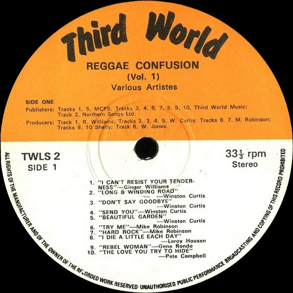 label - Various Artists - Reggae Confusion Volume 1