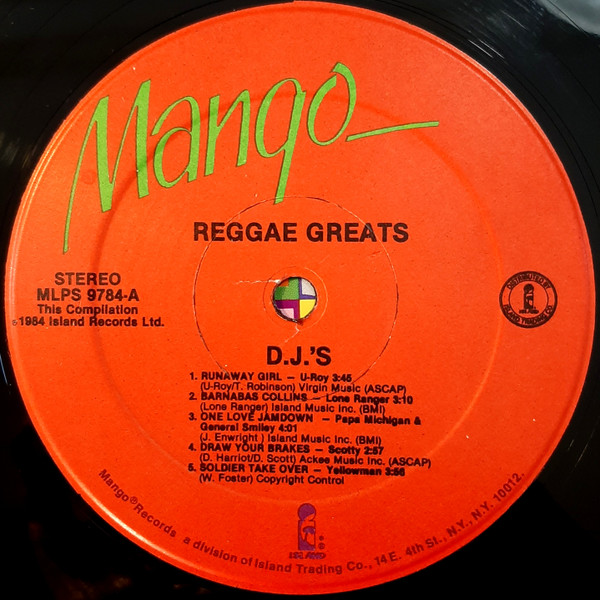 label - Various Artists - Reggae Greats (DJ's)