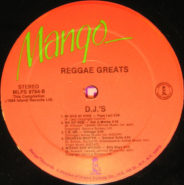 label - Various Artists - Reggae Greats (DJ's)