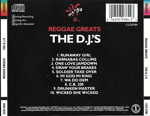 back - Various Artists - The DJ's Reggae Greats