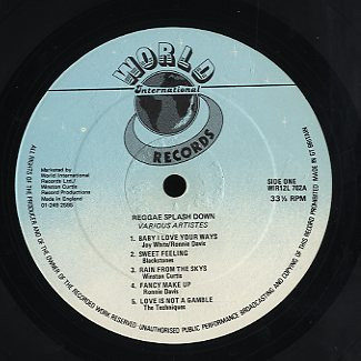 World International label artwork