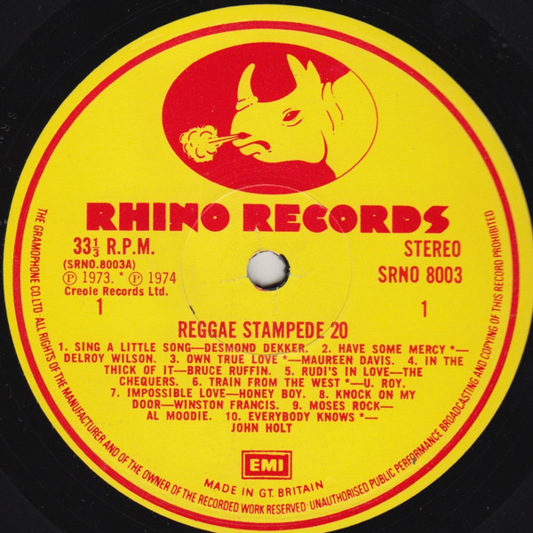 label - Various Artists - Reggae Stampede 20