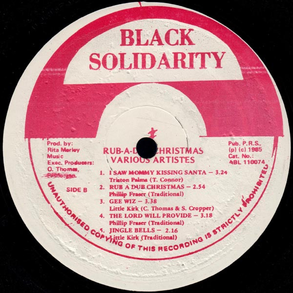 label - Various Artists - Rub-A-Dub Christmas