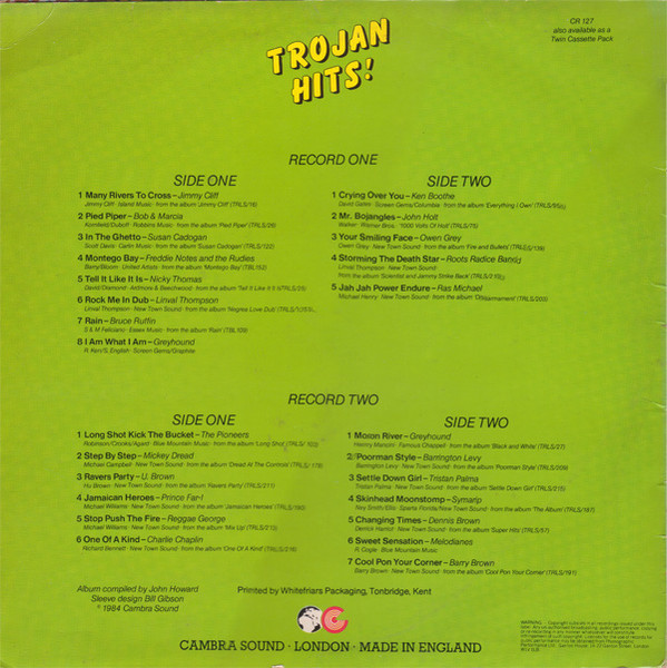 back - Various Artists - Trojan Hits! (A Collection Of Reggae Classics)
