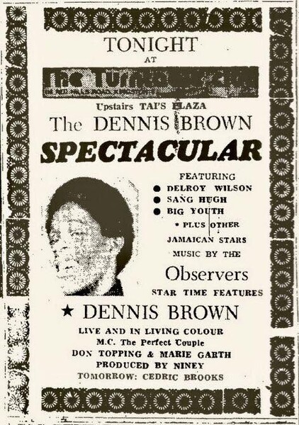 Dennis Brown advert 1974