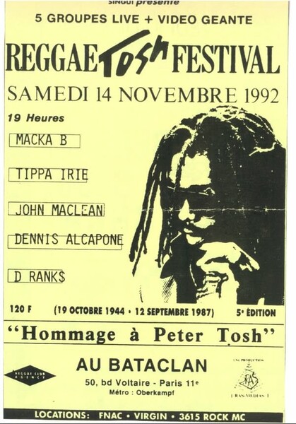 Reggae Festival 14/11/1992 - Bataclan - Paris