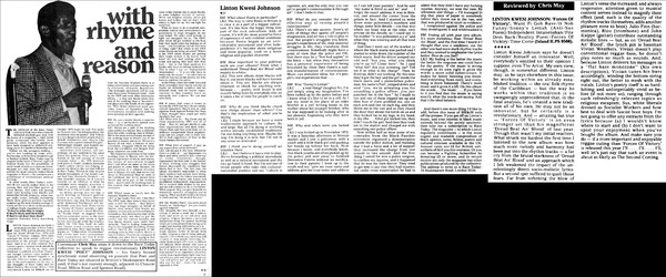 Linton Kwesi Johnson featured in the May 1979 edition of Black Music & Jazz Review...