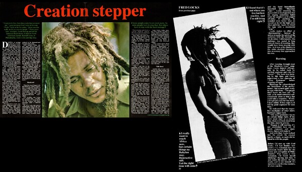 Fred Locks interview in the July 1982 edition of Black Music & Jazz Review...