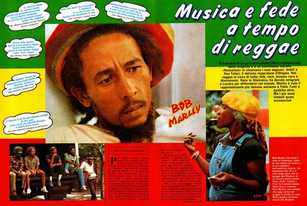 Bob Marley featured in TV Sorrisi e Canzoni dated 27 July 1980...