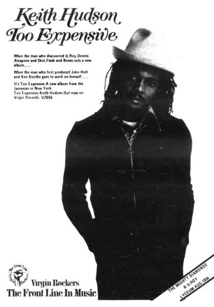 Keith Hudson advert in Melody Maker dated July 24, 1976...
