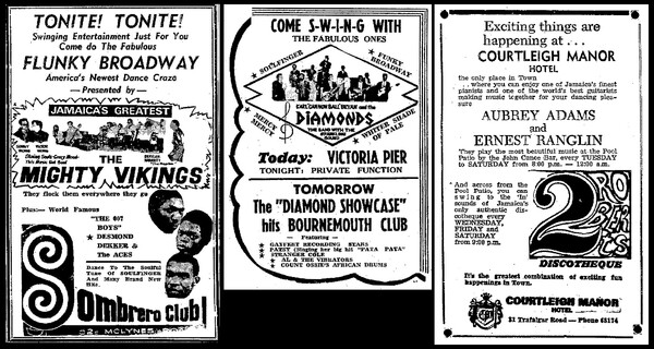 3 adverts in The Daily Gleaner dated September 9, 1967...