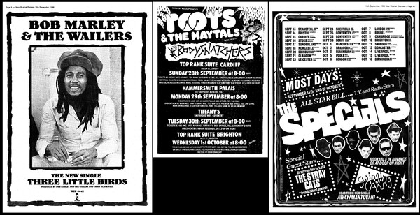 3 adverts in NME dated 13th September, 1980...