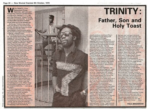 TRINITY - NME - 6th October 1979...