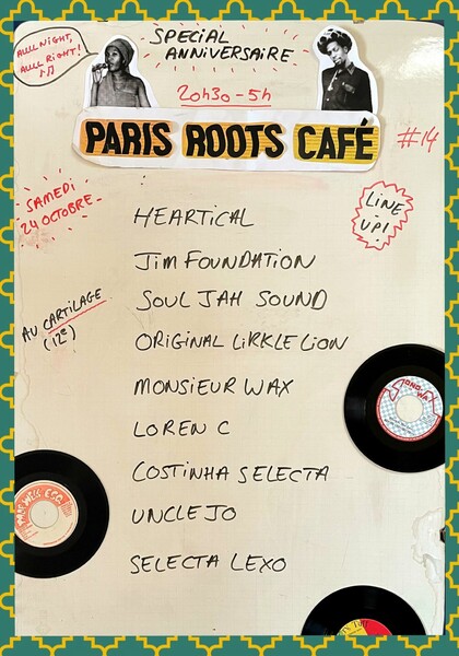Paris Roots Café this Saturday in Paris