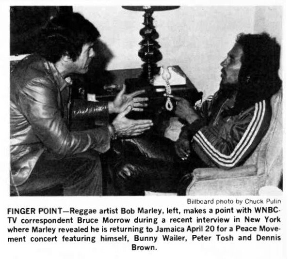 Bob Marley & Bruce Morrow 1978