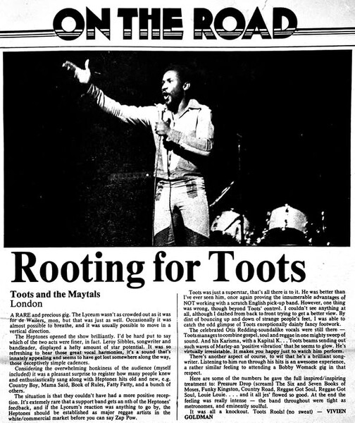 Toots & The Maytals Live 1976
